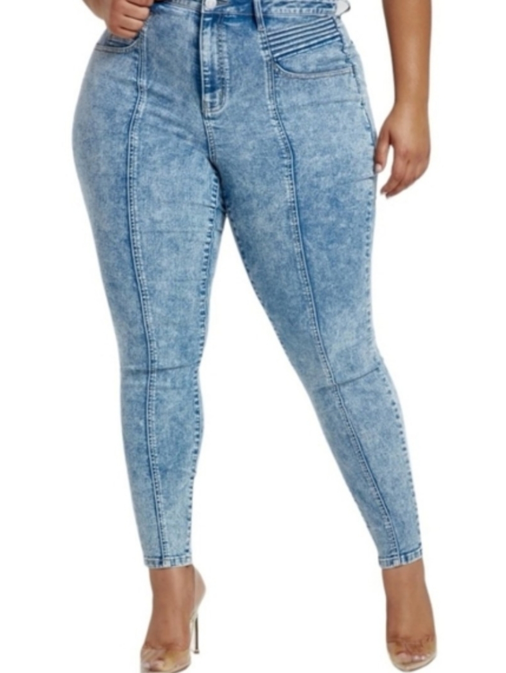 Lane Bryant Womens Jeans Size 20 Mid Rise Skinny Flex Magic Waistband EXC